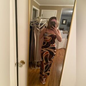 Multicolor Abstract Dress